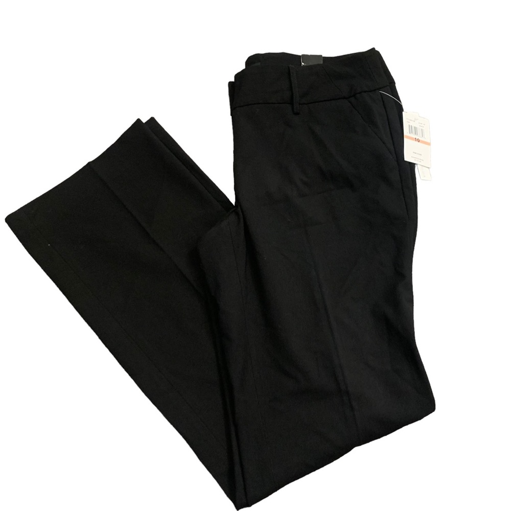 Amanda +Chelsea straight leg low rise waist slim hip thigh black pants size 10!!